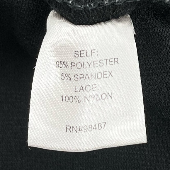 Landa Curve by Dora Landa Black Knit & Lace Fit & Flare Dress 1X - Picture 7 of 7